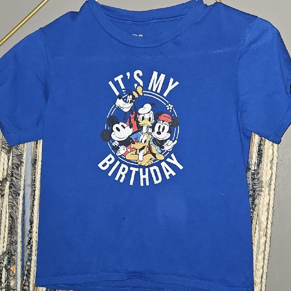 Kids Blue Birthday T-Shirt Disney